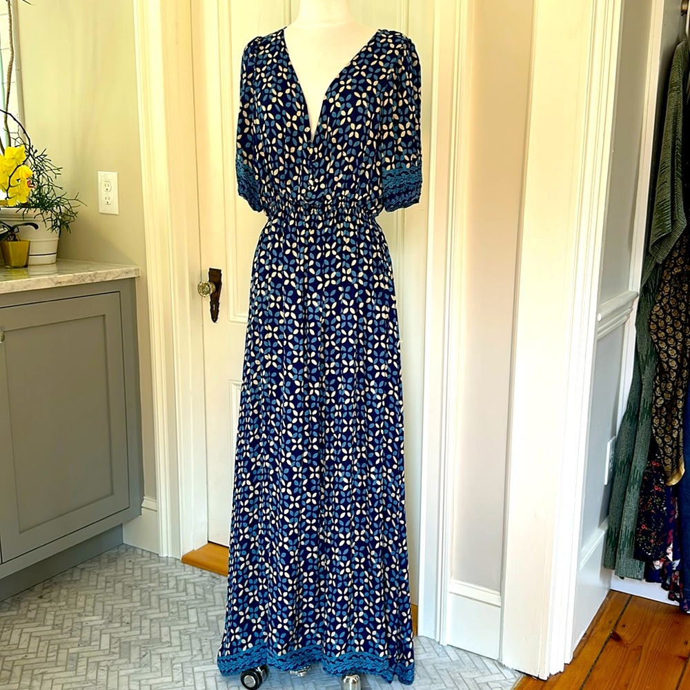 Natalie Martin Laurie Maxi Dress in Sand Dollar - Size L